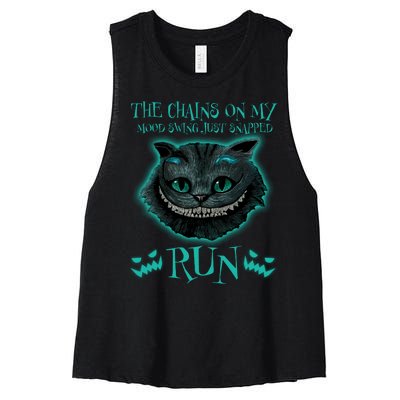 The Chains On My Mood Swings Just Snapped Run Women's Racerback Cropped Tank