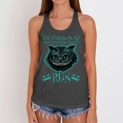 The Chains On My Mood Swings Just Snapped Run Women's Knotted Racerback Tank