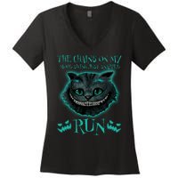 The Chains On My Mood Swings Just Snapped Run Women's V-Neck T-Shirt