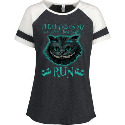 The Chains On My Mood Swings Just Snapped Run Enza Ladies Jersey Colorblock Tee