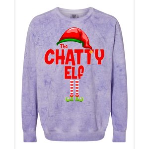 The Chatty Elf Christmas Colorblast Crewneck Sweatshirt