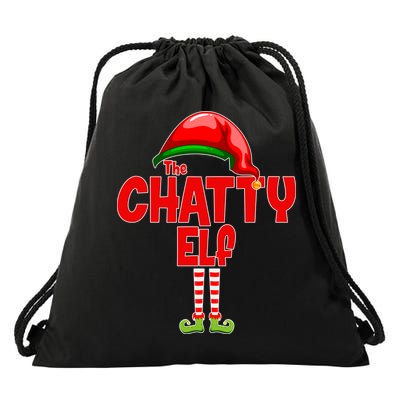 The Chatty Elf Christmas Drawstring Bag
