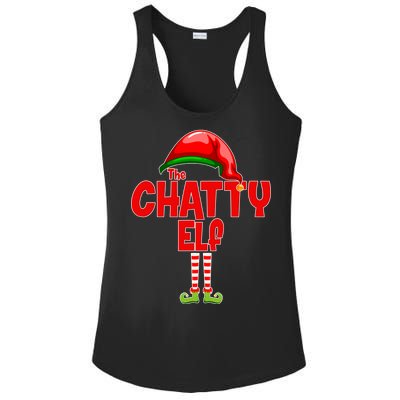 The Chatty Elf Christmas Ladies PosiCharge Competitor Racerback Tank