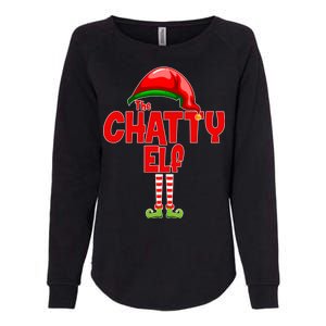 The Chatty Elf Christmas Womens California Wash Sweatshirt