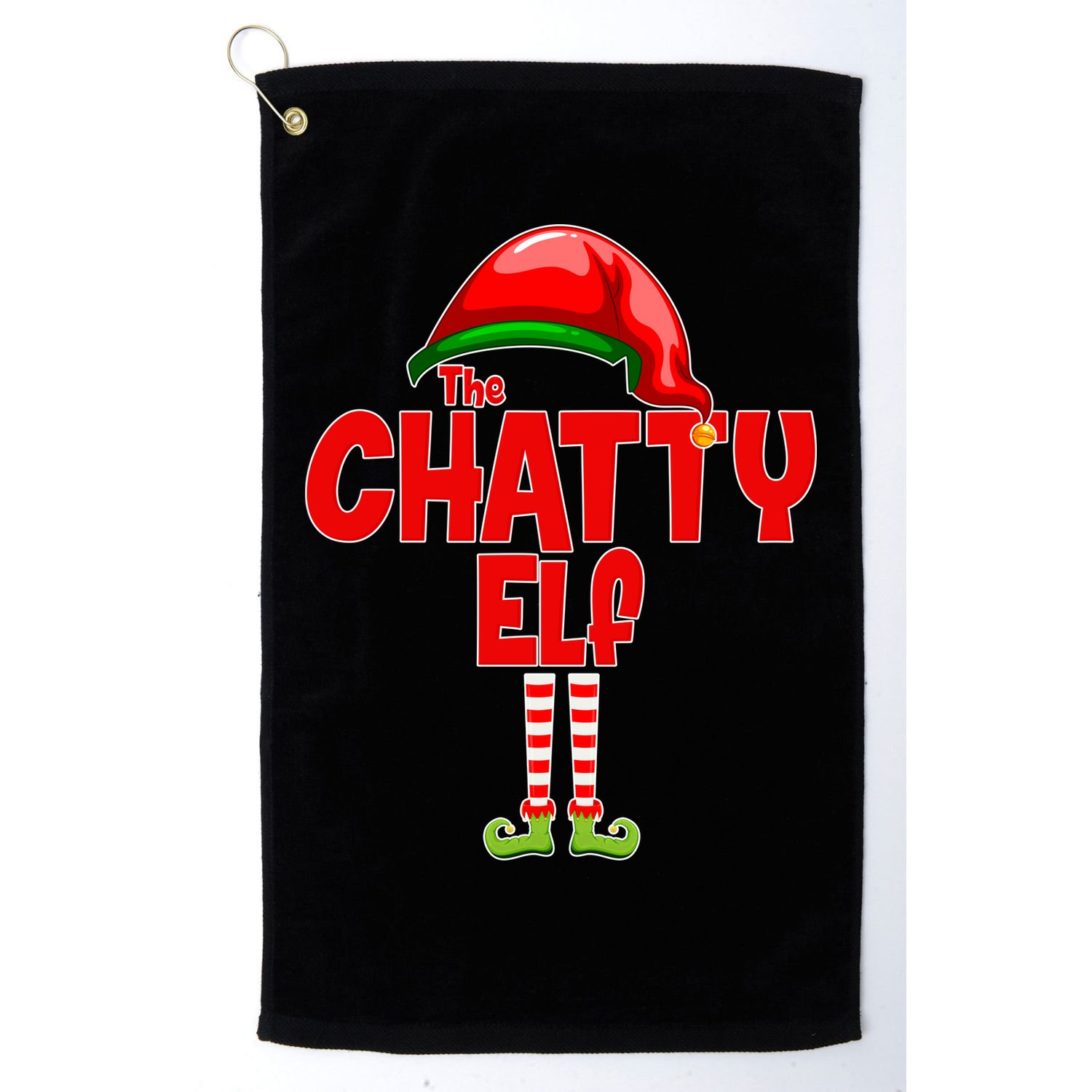 The Chatty Elf Christmas Golf Towel