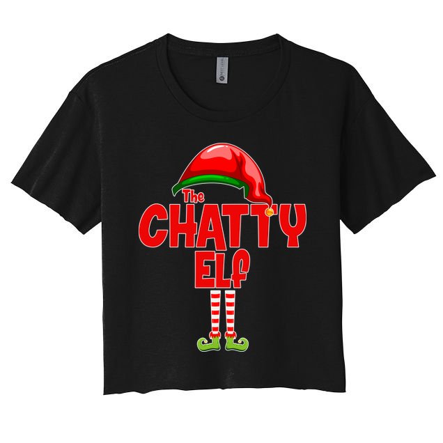 The Chatty Elf Christmas Crop Top