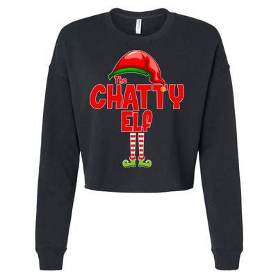 The Chatty Elf Christmas Cropped Pullover Crew