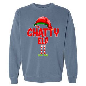 The Chatty Elf Christmas Garment-Dyed Sweatshirt