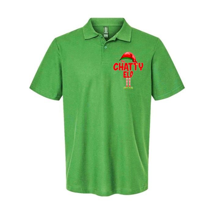 The Chatty Elf Christmas Softstyle Adult Sport Polo