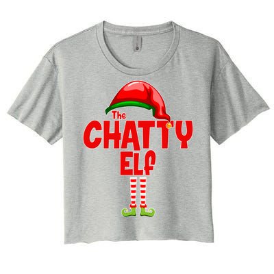 The Chatty Elf Christmas Women's Crop Top Tee