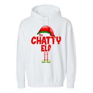 The Chatty Elf Christmas Garment-Dyed Fleece Hoodie