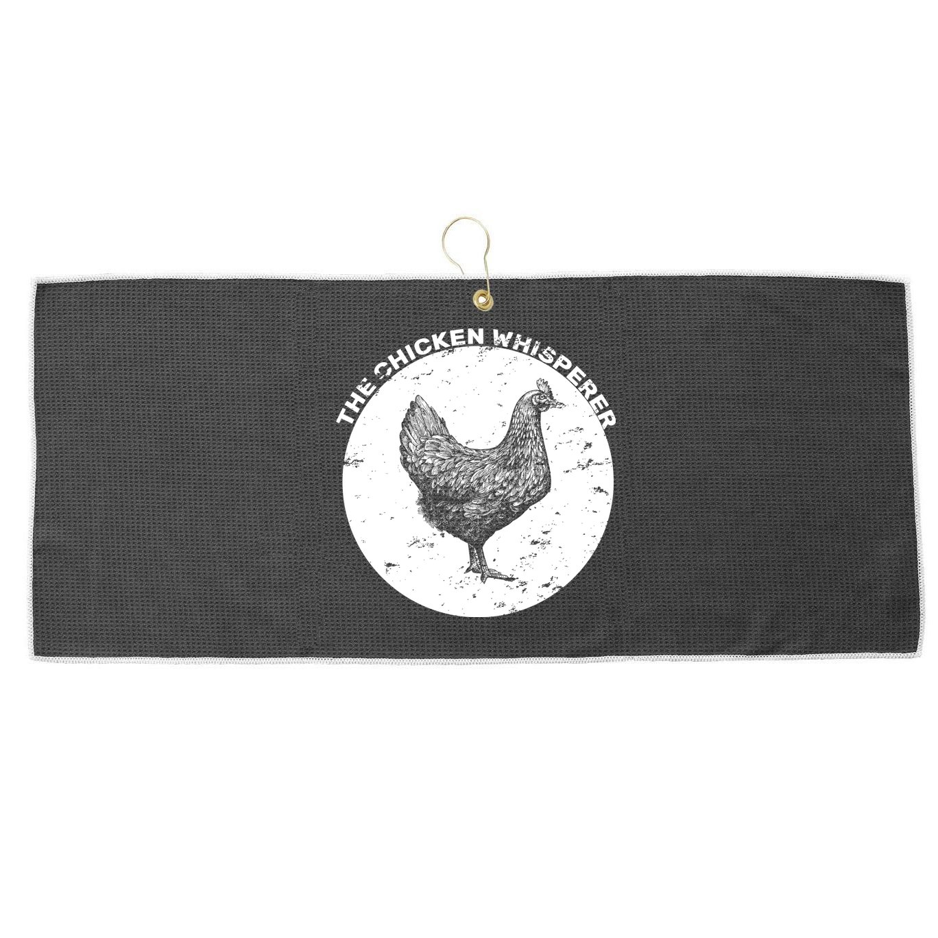 The Chicken Whisperer  Large Microfiber Waffle Golf Towel