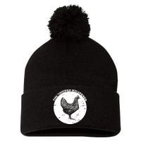 The Chicken Whisperer  Pom Pom 12in Knit Beanie