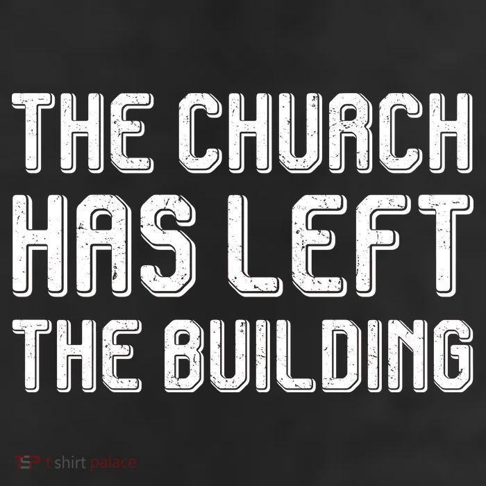 The Church Has Left The Building 7 Panel Mesh Trucker Snapback Hat
