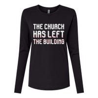 The Church Has Left The Building Womens Cotton Relaxed Long Sleeve T-Shirt