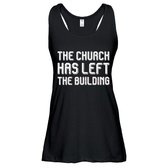 The Church Has Left The Building Ladies Essential Flowy Tank