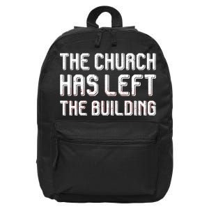 The Church Has Left The Building 16 in Basic Backpack