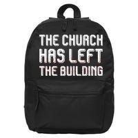 The Church Has Left The Building 16 in Basic Backpack