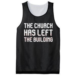 The Church Has Left The Building Mesh Reversible Basketball Jersey Tank