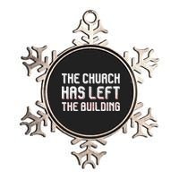 The Church Has Left The Building Metallic Star Ornament