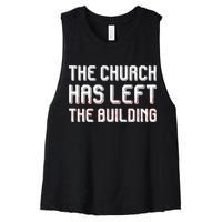 The Church Has Left The Building Women's Racerback Cropped Tank