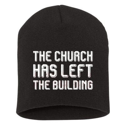 The Church Has Left The Building Short Acrylic Beanie