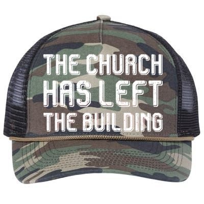 The Church Has Left The Building Retro Rope Trucker Hat Cap