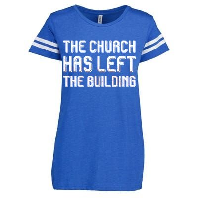 The Church Has Left The Building Enza Ladies Jersey Football T-Shirt