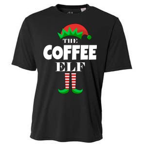 The Coffee Elf Family Matching Christmas Cooling Performance Crew T-Shirt