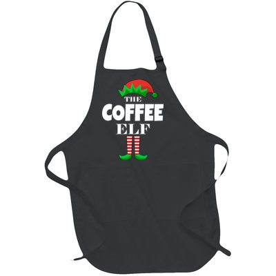 The Coffee Elf Family Matching Christmas Full-Length Apron With Pockets