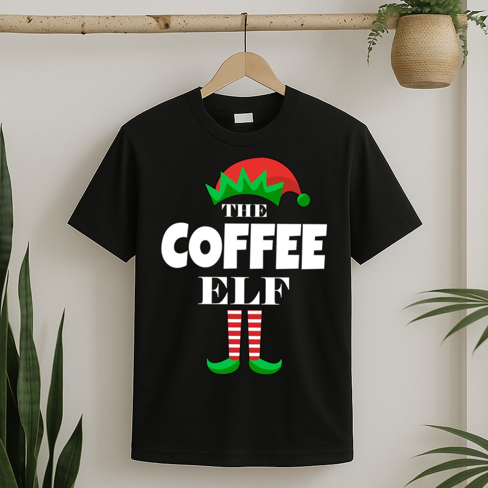 The Coffee Elf Family Matching Christmas T-Shirt