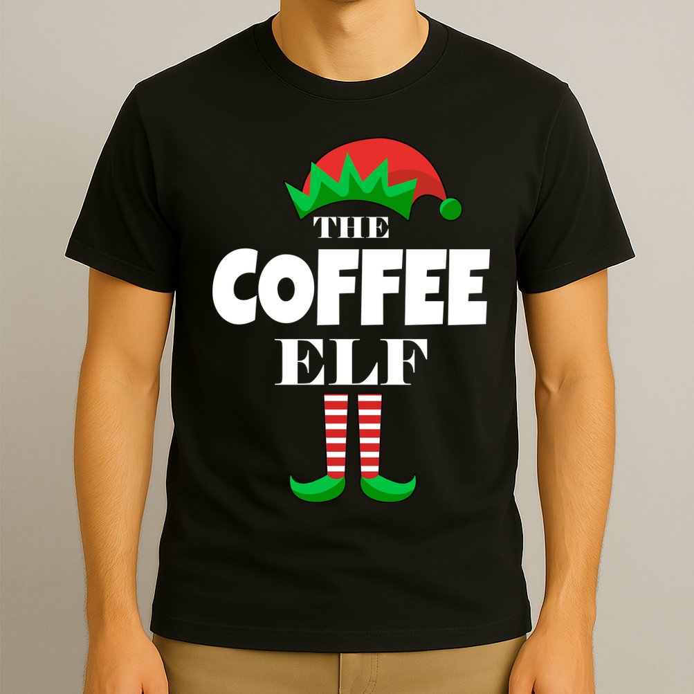 The Coffee Elf Family Matching Christmas T-Shirt