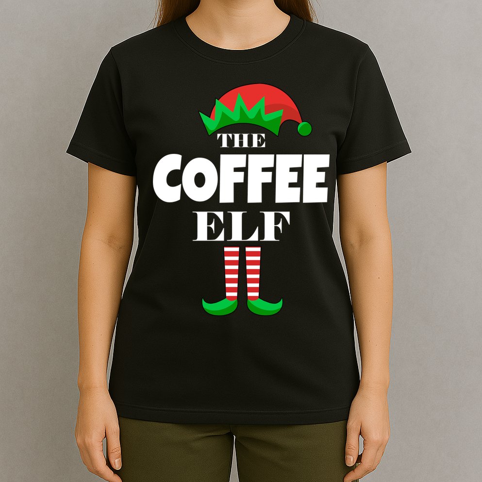 The Coffee Elf Family Matching Christmas T-Shirt