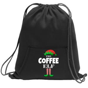 The Coffee Elf Family Matching Christmas Sweatshirt Cinch Pack Bag