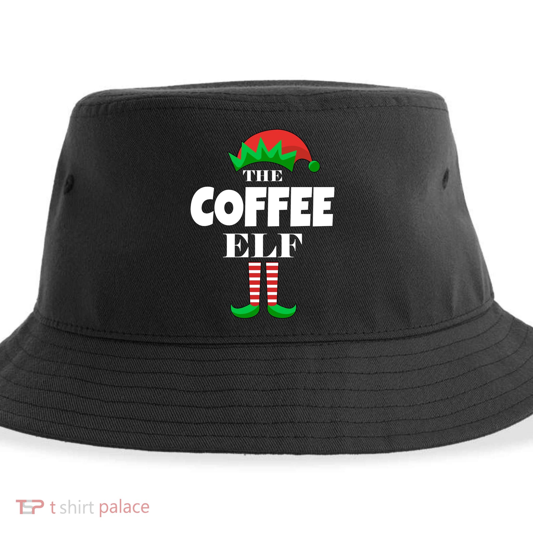 The Coffee Elf Family Matching Christmas Sustainable Bucket Hat