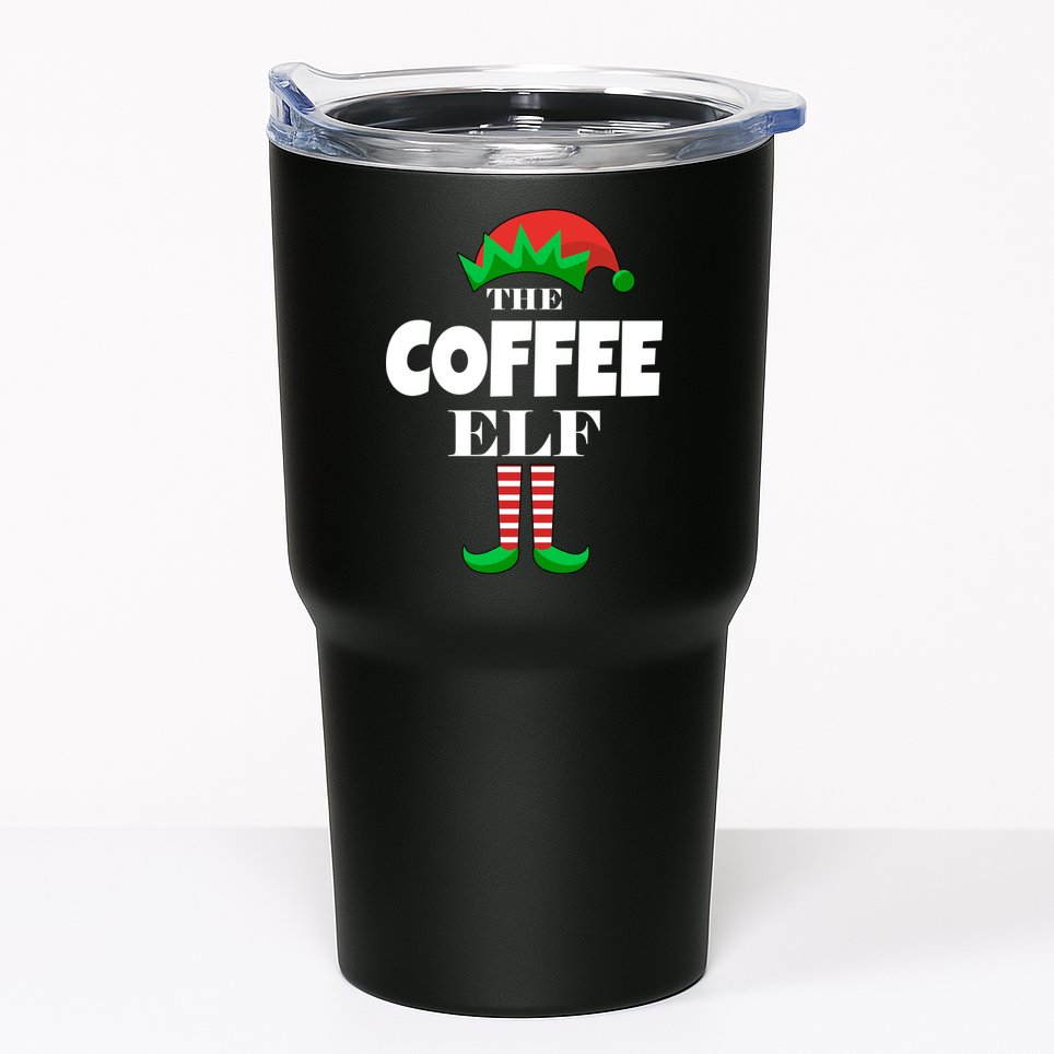 The Coffee Elf Family Matching Christmas Tumbler