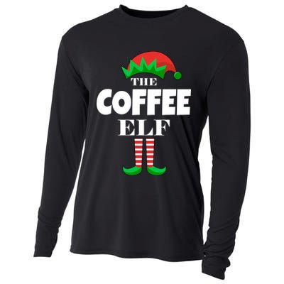 The Coffee Elf Family Matching Christmas Cooling Performance Long Sleeve Crew