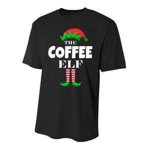 The Coffee Elf Family Matching Christmas Youth Performance Sprint T-Shirt