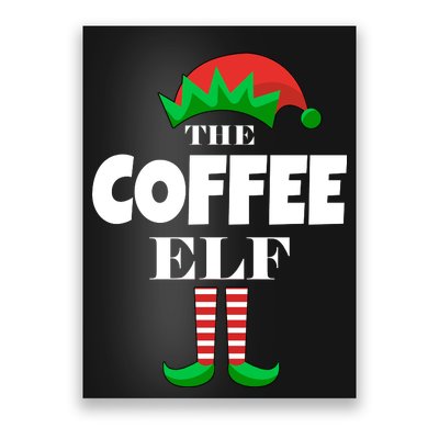 The Coffee Elf Family Matching Christmas Poster