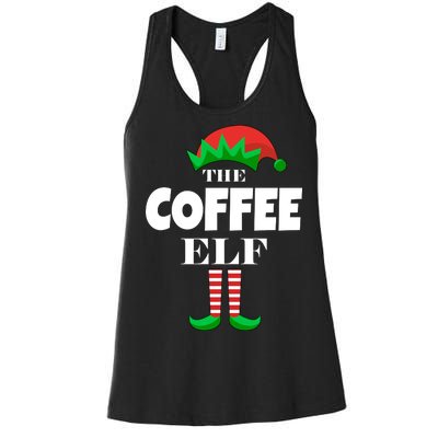 The Coffee Elf Family Matching Christmas Women's Racerback Tank