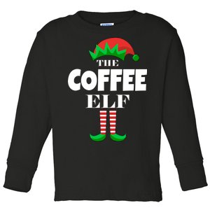 The Coffee Elf Family Matching Christmas Toddler Long Sleeve Shirt