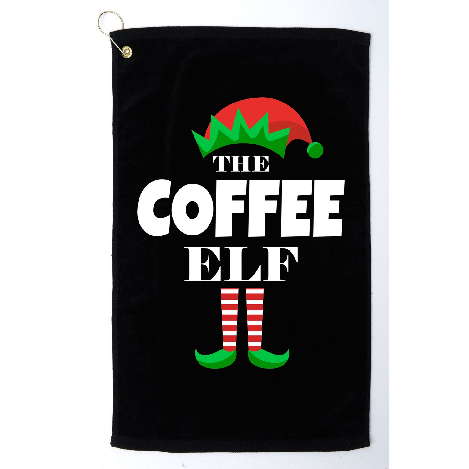 The Coffee Elf Family Matching Christmas Golf Towel