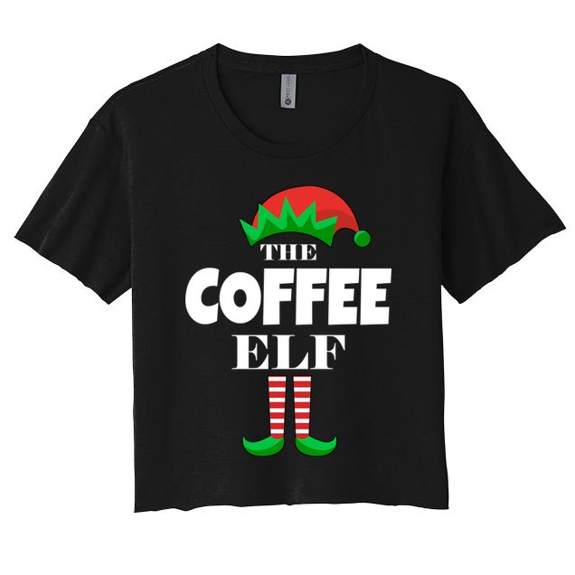 The Coffee Elf Family Matching Christmas Crop Top