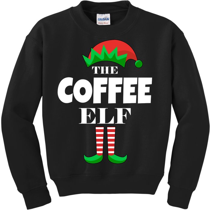 The Coffee Elf Family Matching Christmas Kids Sweatshirt