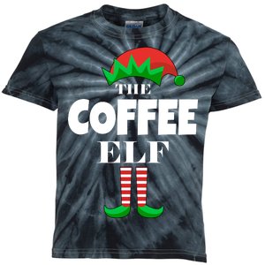 The Coffee Elf Family Matching Christmas Kids Tie-Dye T-Shirt