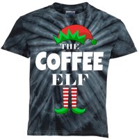 The Coffee Elf Family Matching Christmas Kids Tie-Dye T-Shirt