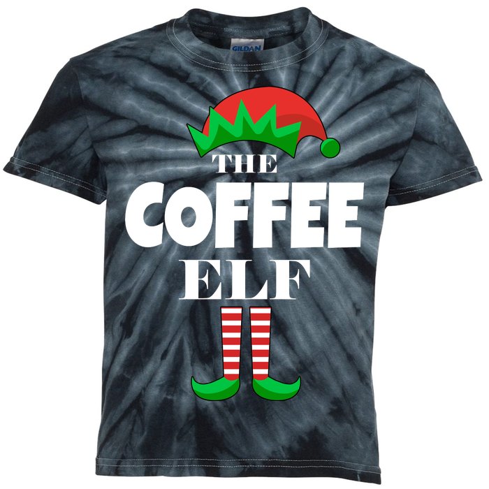 The Coffee Elf Family Matching Christmas Kids Tie-Dye T-Shirt