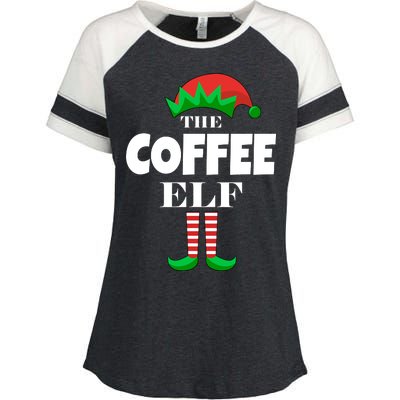 The Coffee Elf Family Matching Christmas Enza Ladies Jersey Colorblock Tee