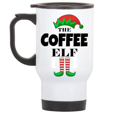 The Coffee Elf Family Matching Christmas Stainless Steel Travel Mug