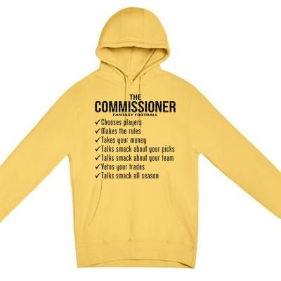 The Commissioner Fantasy Football  Premium Pullover Hoodie